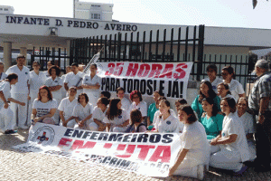 Enfermeiros do Centro Hospitalar Baixo Vouga em luta