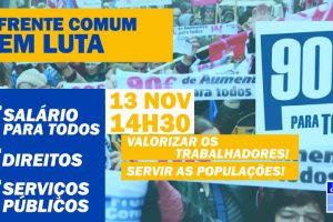 Frente Comum em luta: manifestação a 13 de novembro