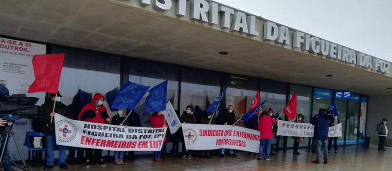 Protesto de enfermeiros na Figueira da Foz