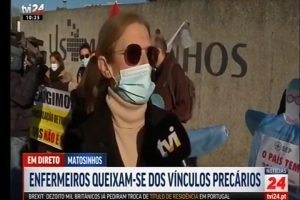 Protesto dos enfermeiros precários do Hospital de Matosinhos