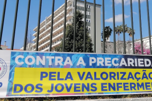 Jovens enfermeiros na greve geral